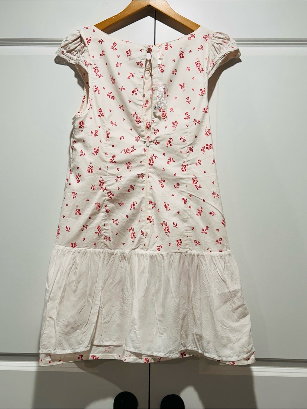 Free People Cream Mini Dress with Pink Floral Print - Picture 14 of 15